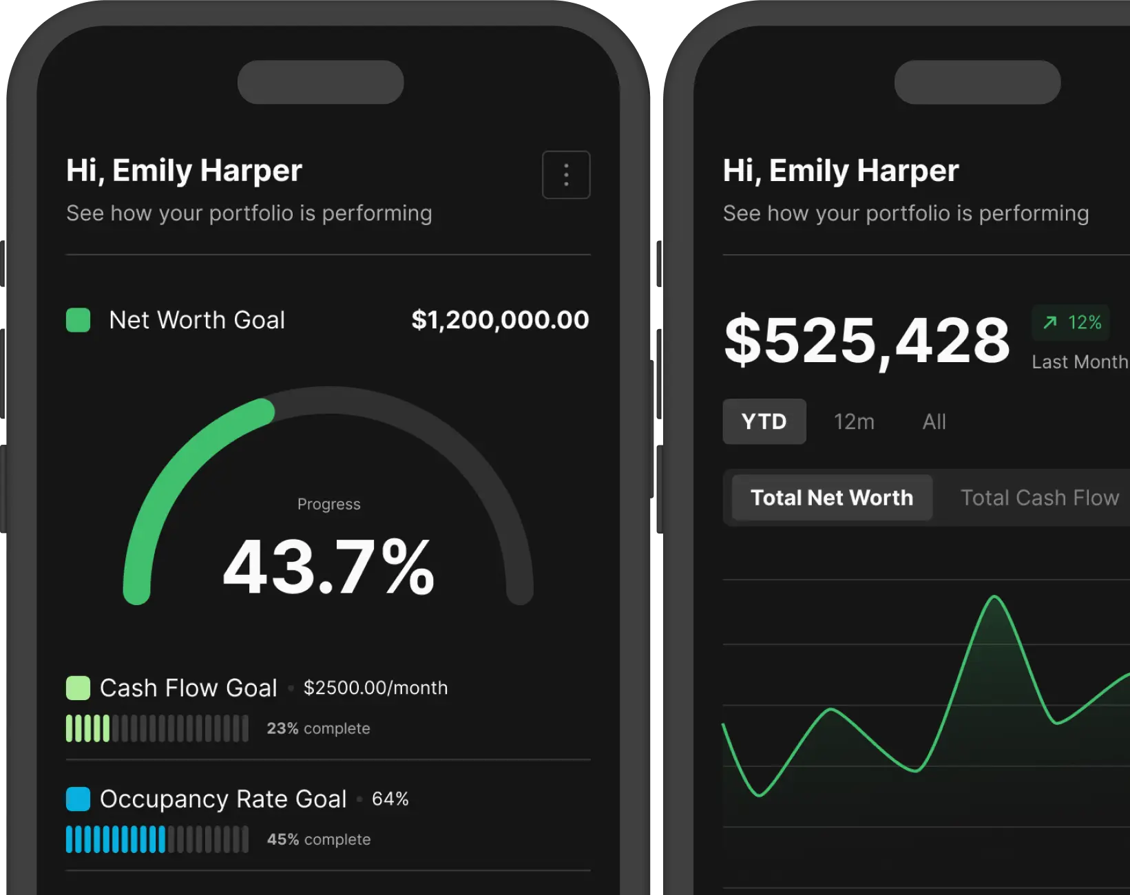 Mobile App Preview - Two Phones